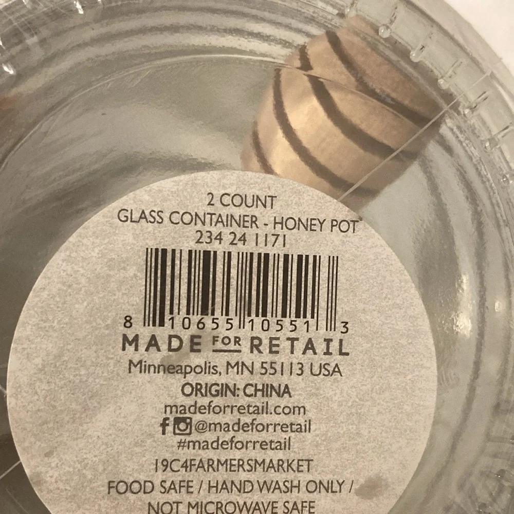 Target BP Large GLASS Honey Pot